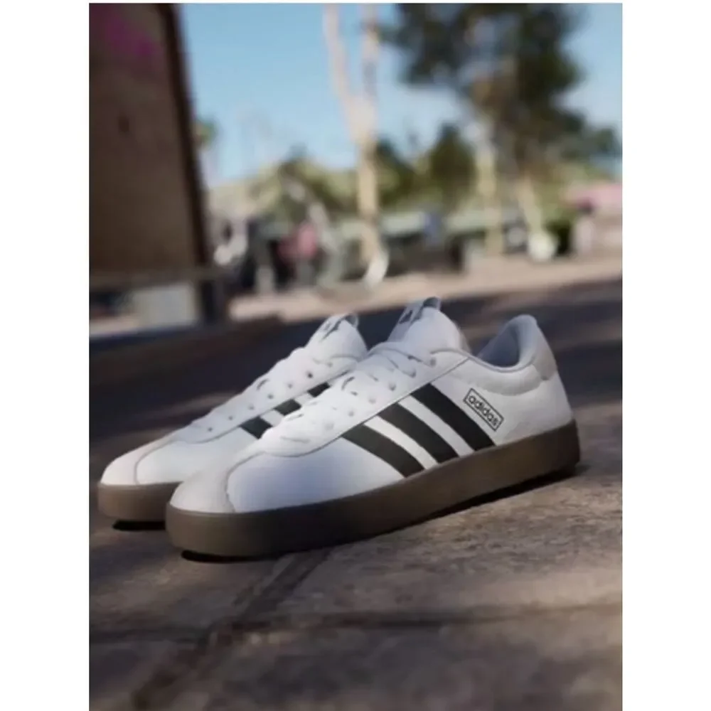 Adidas Women VL Court 3.0 Suede Lace Up Casual Skate Sneakers
